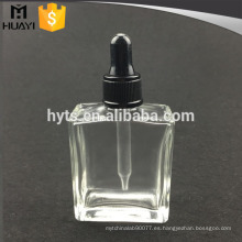 Botella de gotero de vidrio cuadrada a prueba de niños pequeños 30 ml